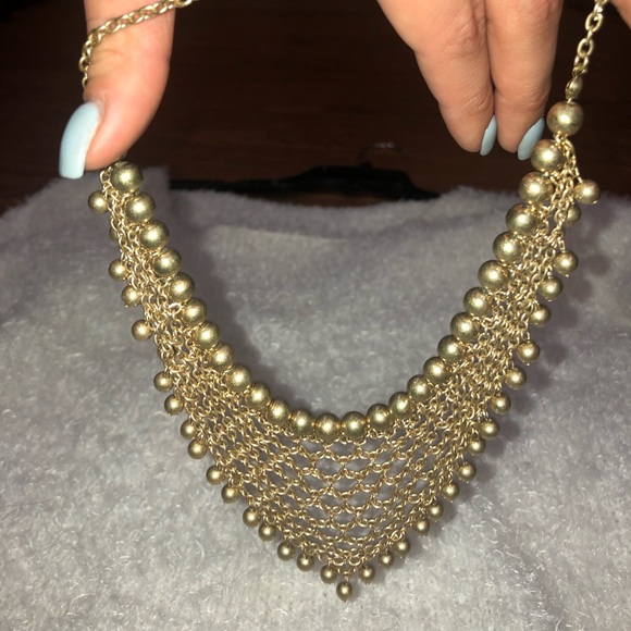 Chain net statement necklace - Picture 5 of 6